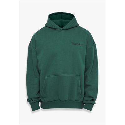 Kapuzenpullover DROPSIZE "Dropsize Herren Dropsize Heavy Oversize Embo Hoodie", Herren, Gr. XS, grün (washedgrün), 70% Baumwolle, 30% Polyester, Rundhals, Pullover Kapuzenpullover