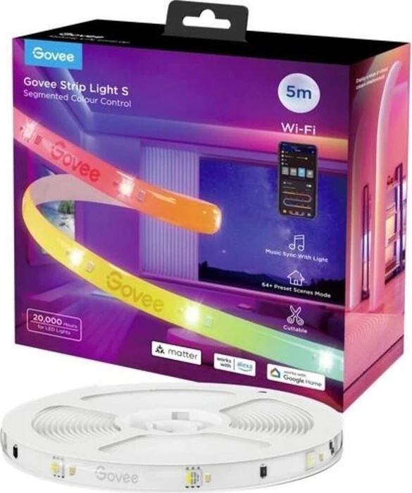 Govee WiFi RGBICW Smart PRO, 5 m, MATTER, extra langlebig