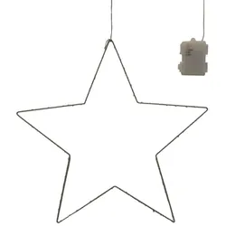 Chic Antique LED Weihnachtsstern drinnen & draußen, Ø 34 cm silber