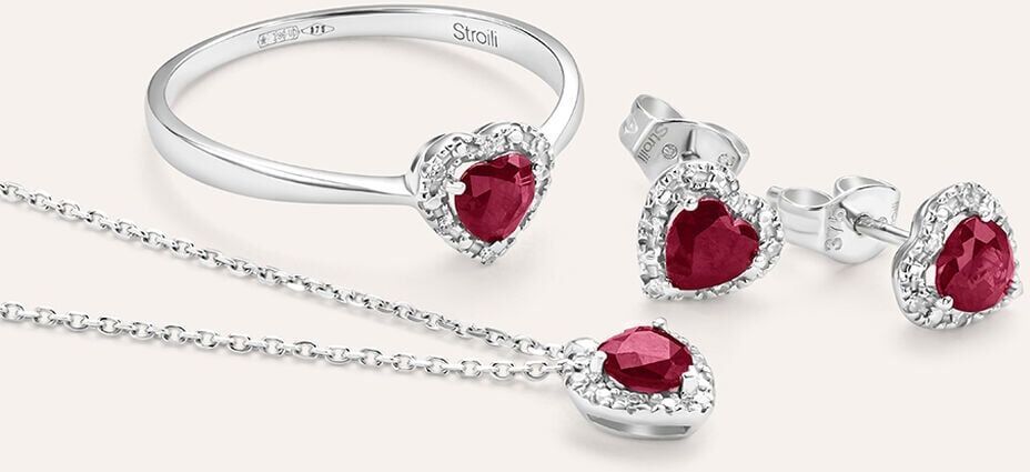 Stroili Collana Charlotte Oro Bianco Rubino Diamante Collezione: Charlotte Oro Bianco