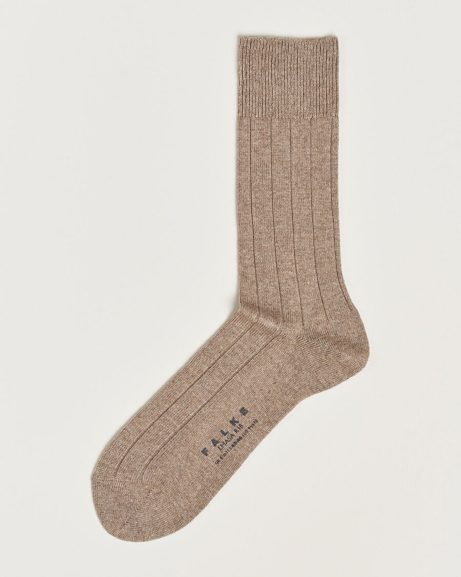Falke Lhasa Cashmere Sock Nuthmeg Mel men 43-46 Beige