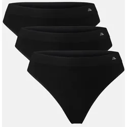 BAMBOO TANGA - 3-Pack - Schwarz - M/L