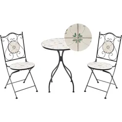 BISTRO-SET Metall Schwarz Carona