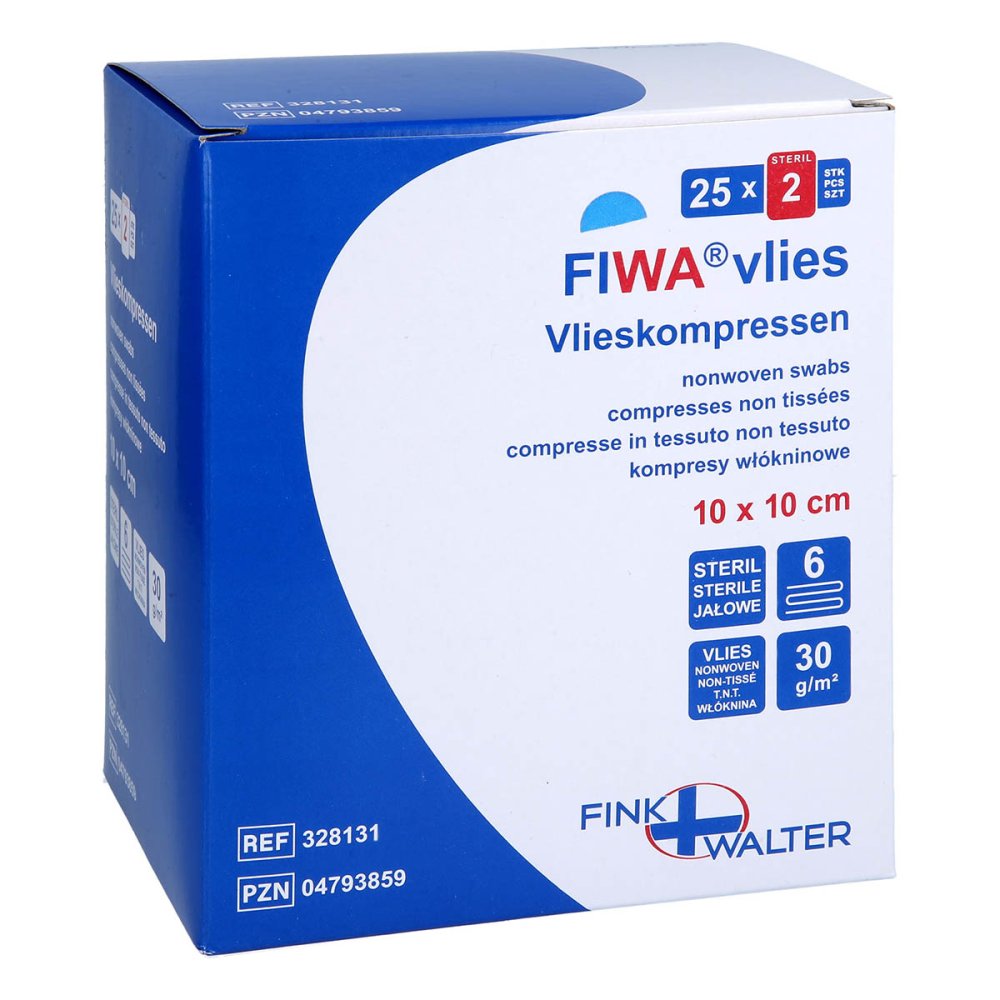 Fink & Walter GmbH Vlieskompressen 10x10 cm steril 6fach 04793859