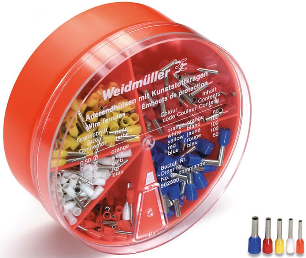 Weidmüller Sortiment Aderendhülsen H-BOX 0.5-2.5QMM T (9023090000)