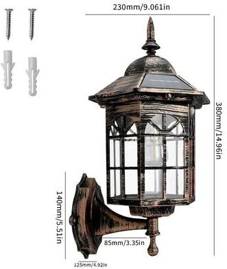 Uplift Picks Solar Retro Filament Pathway Light For Warm Garden Landscape Glow Outdoors antique Brass (a)