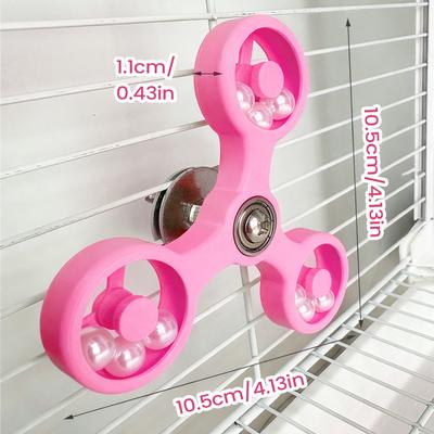 Rare Purchases Rotating Bird Toys For Parrots, Interactive Parrot Toy For Bird Cage, Mental Stimulation & Entertainment, Parrot Cage pink