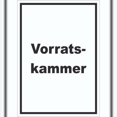 HB-Druck Vorratskammer Aufkleber mit Text Pantry Reserve hochkant A0 (841x1189mm)