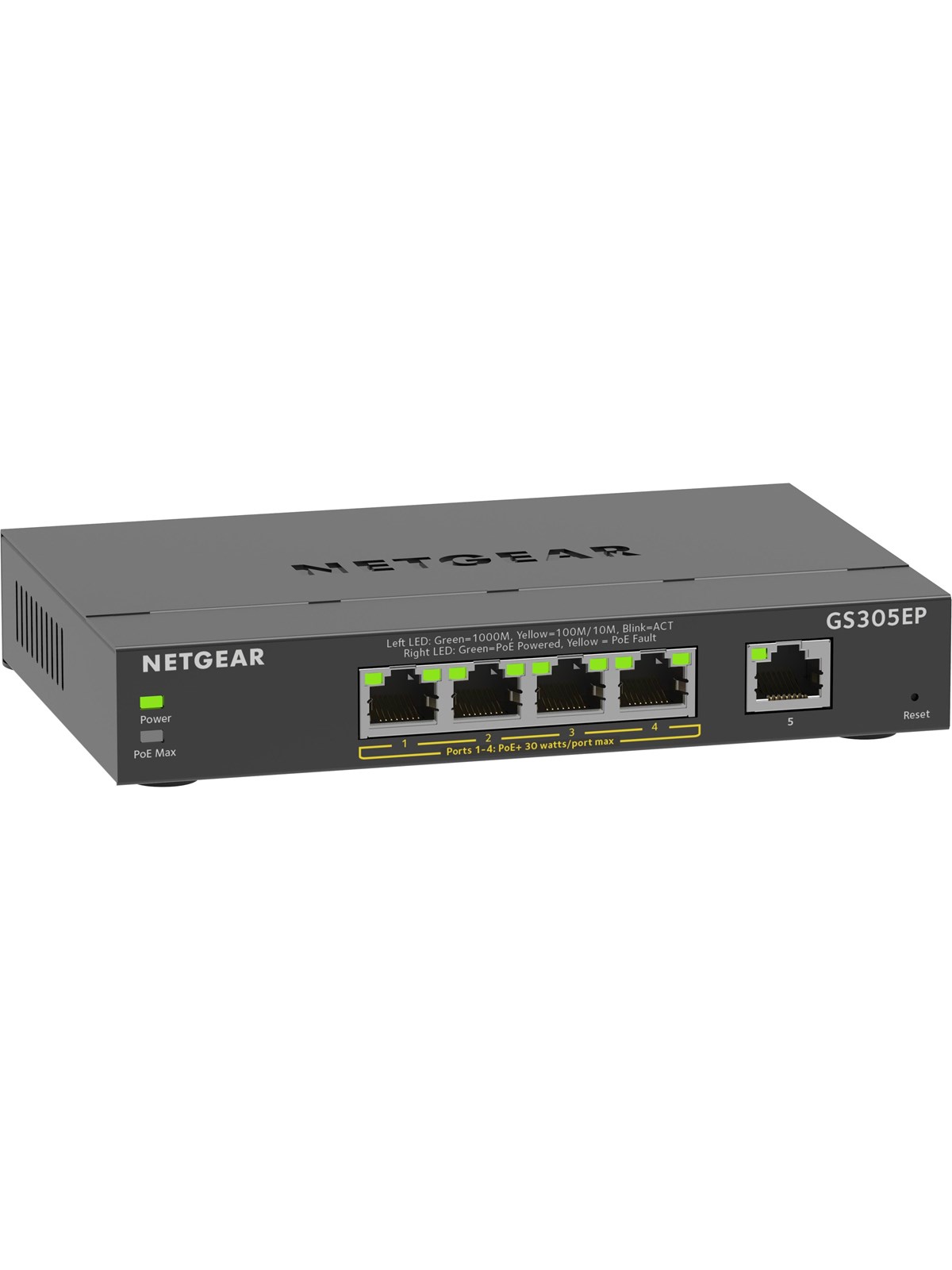 Netgear GS305EP 5-Port Gigabit Ethernet Plus PoE Switch (63W)