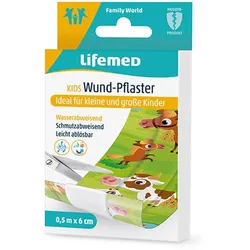 LIFEMED KIDS Wund-Pflaster 0,5 m x 6 cm 2X25 cm Pflaster