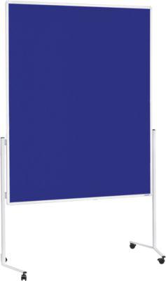 Magnetoplan Moderationstafel, fahrbar, 3 Oberflächen zur Auswahl, standfest, blau