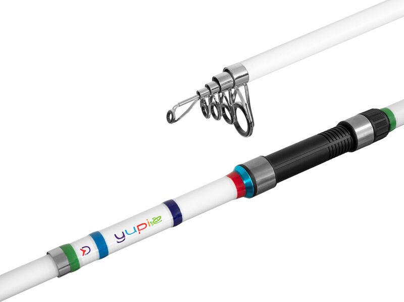 Canne carpe télescopique Delphin YUPIE 240cm/40g Silver, Gray 240cm/40g