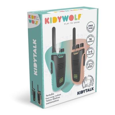 KIDYWOLF - Walkie-Talkies mit Taschenlampe hellblau/rosa