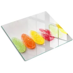 GLASPLATTE 60x52 cm Bunte Jelly Beans