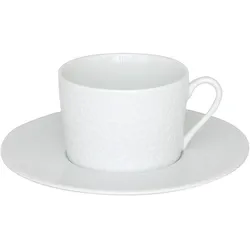 Teetasse und Untertasse Louna 22 cl - Weiß Rund Porzellan Table Passion