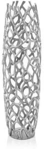 HomeRoots Decor "40""H Rough Silver XL Twigs Barrel Floor Vase - Black"