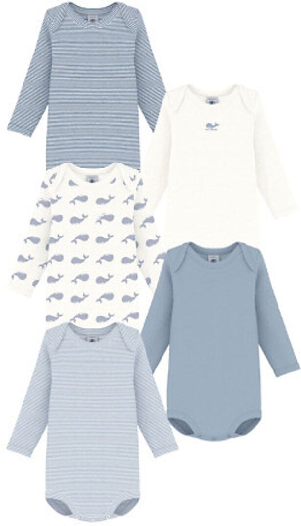 PETIT BATEAU Lot de 5 bodies en coton