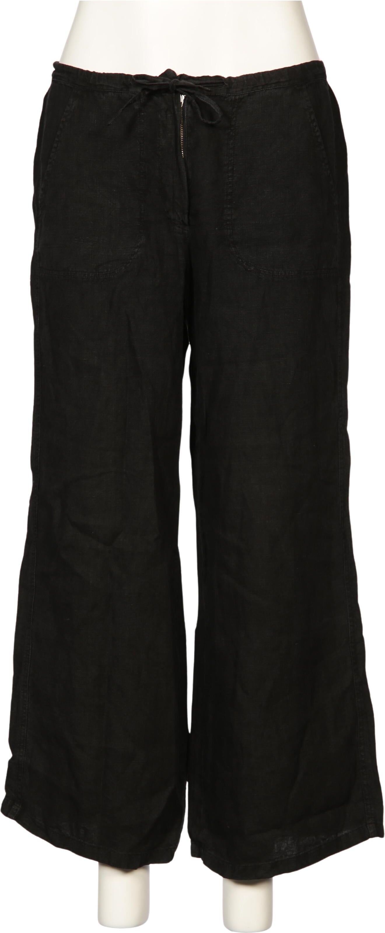 Backstage Damen Stoffhose, Schwarz, Gr. W33, Leinen - Second Hand