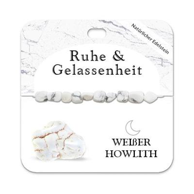 Weißer Howlith Nugget Armband