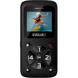 Evolveo EasyPhone ID, mobile phone for seniors, black (1.77"), Tastenhandy, Schwarz