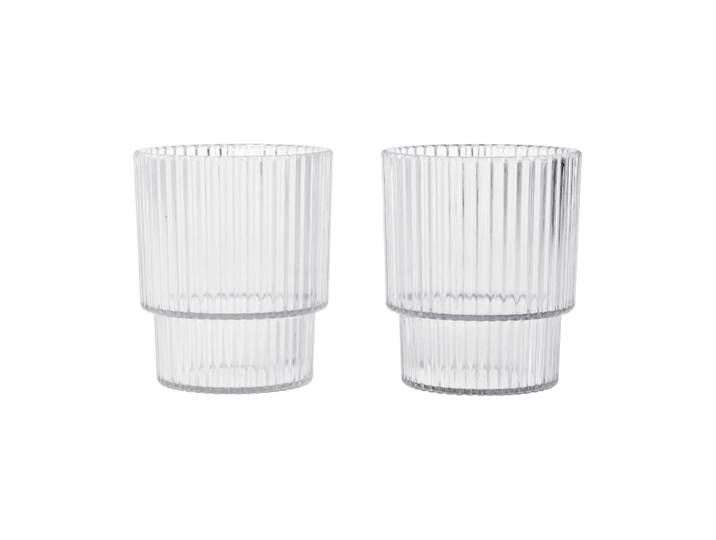 Ferm Living Verre enfant Ripple Transparent, lot de 2