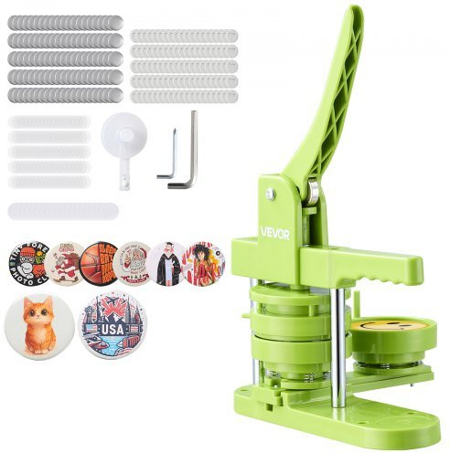VEVOR Knopenmachine 75 mm met 100 knooponderdelen en accessoires, Groen