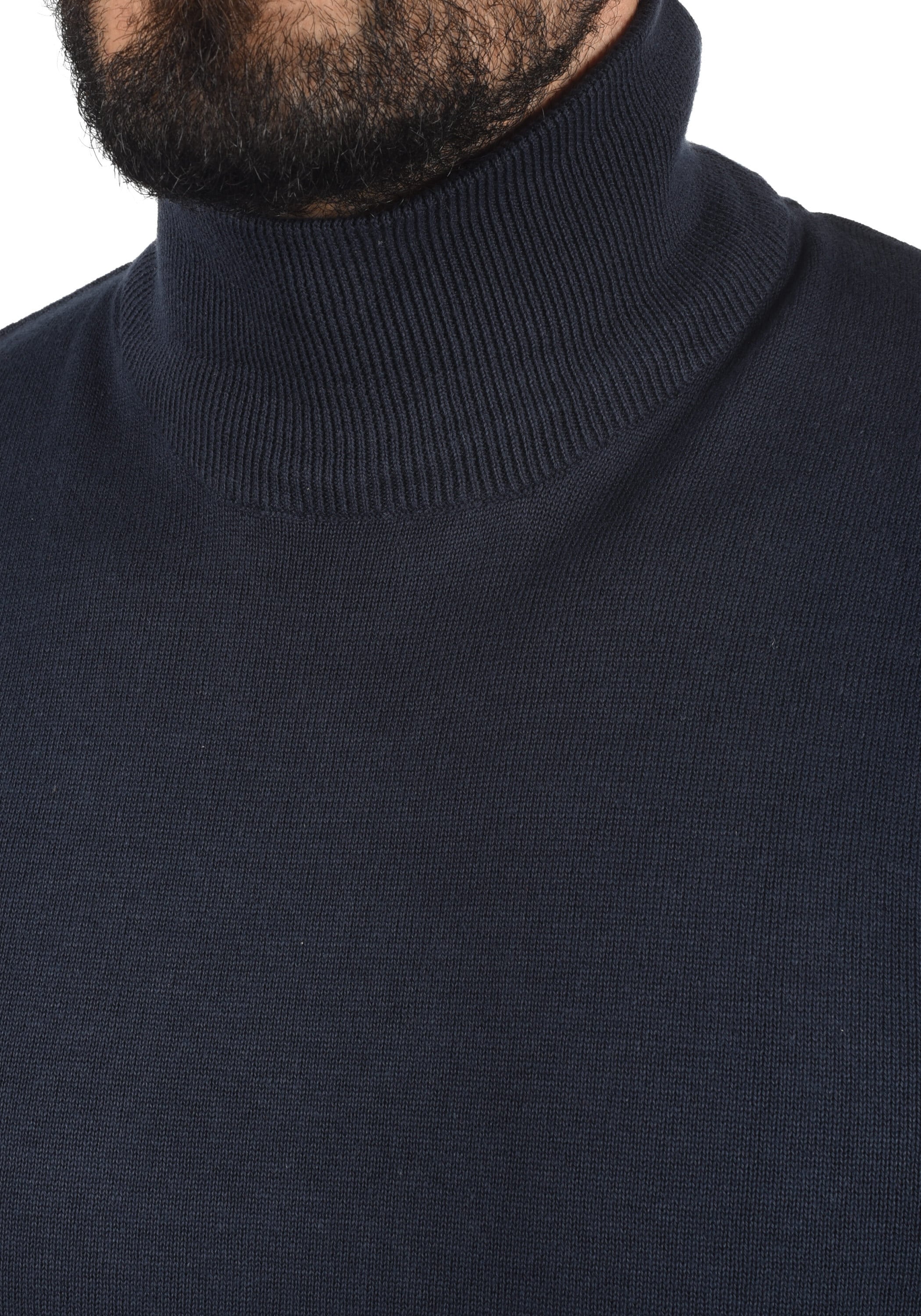 !solid Rollkragenpullover SOLID "Rollkragenpullover SDArio", Herren, Gr. L, blau (insignia blau), Obermaterial: 100% Baumwolle CO., Pullover Rollkragenpullover