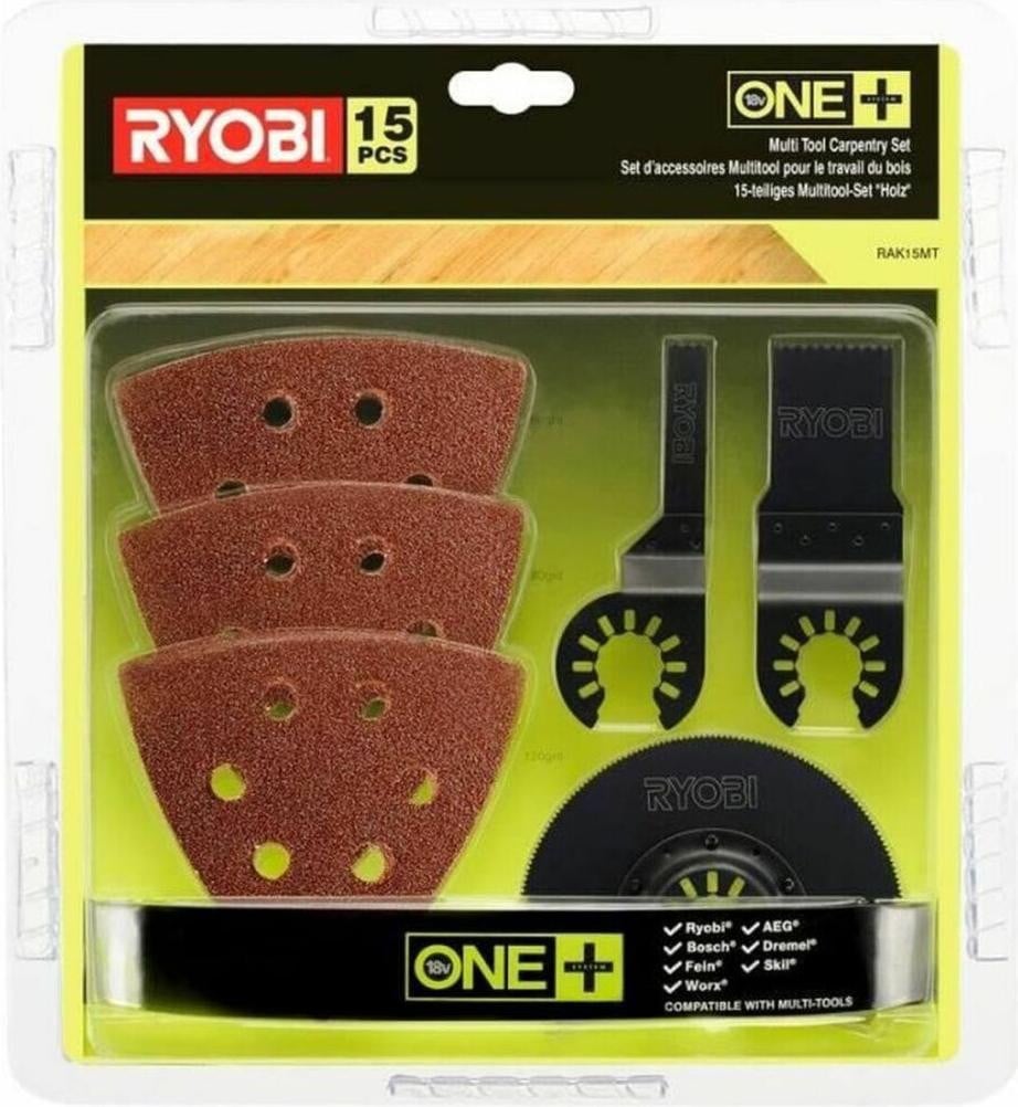 Ryobi OnePlus RAK15MT 15-delige houtbewerkingsset
