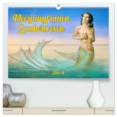 Meerjungfrauen Zauberwesen (hochwertiger Premium Wandkalender 2027 DIN A2 quer), Kunstdruck in Hochglanz