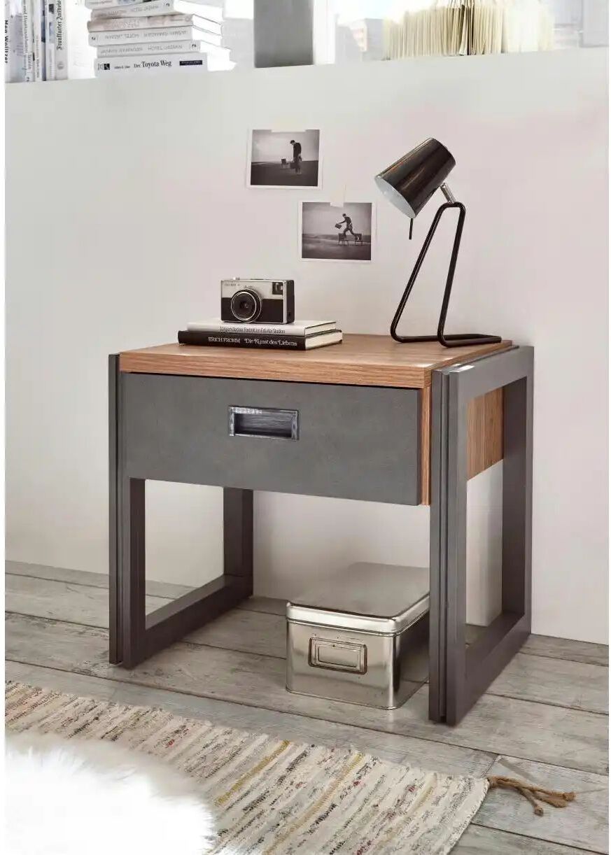 Höffner Nachtschrank   ¦ braun ¦ Maße (cm): B: 55 H: 48