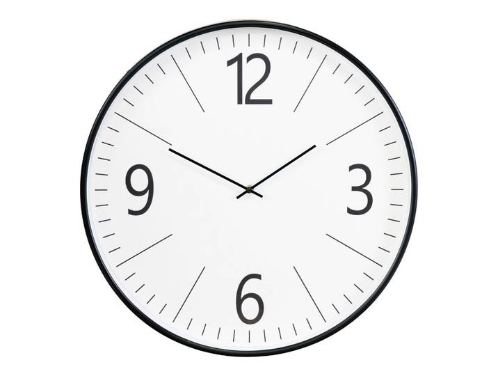 Wanduhr Biel Wall Clock Schwarz/Weiß