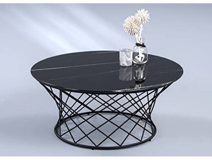 M2 Kollektion Couchtisch Gloria in schwarz, B/H/T = 80x35x80cm