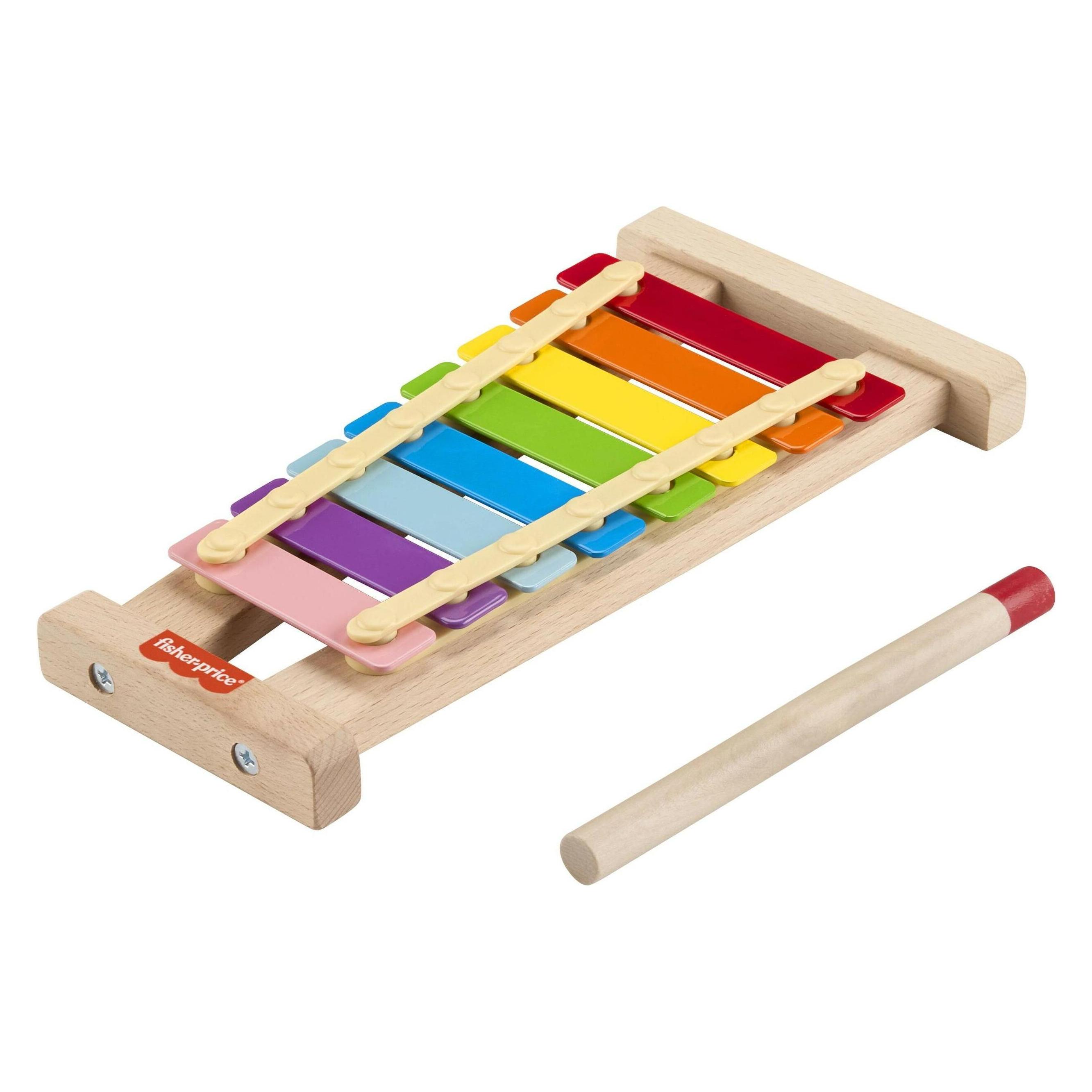 Fisher-Price Buntes Xylophon mit Hammerspiel aus Holz (Multilingual) (HXV13)