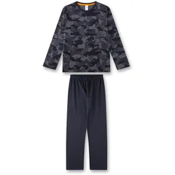 Sanetta Jungen Schlafanzug - Teens, lang, Nachtwäsche, Pyjama,  Baumwolle Schwarz/Grau / 176