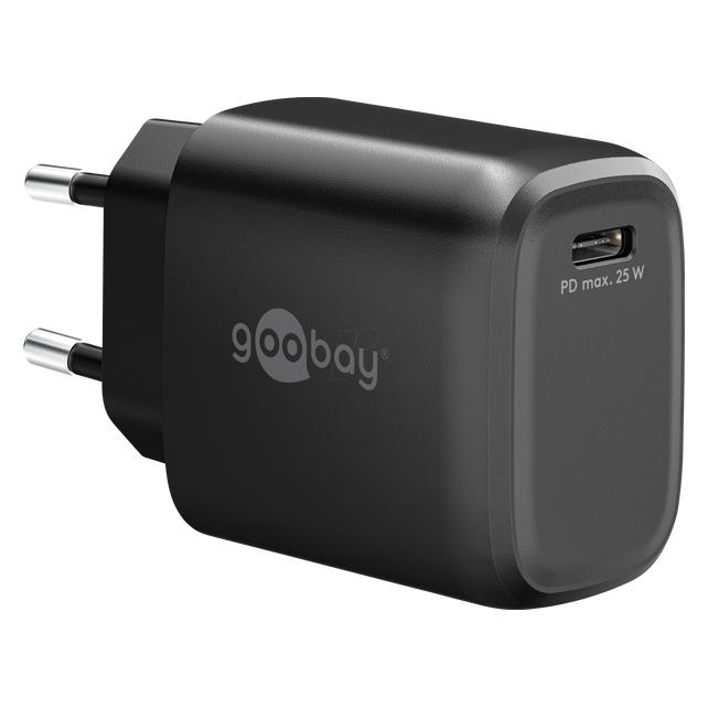 Goobay USB-C PD GaN Schnellladegerät 25 W (25 W, 1 Port) (79622)