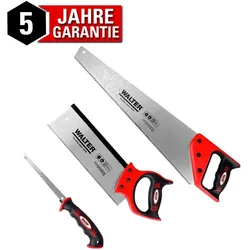Walter Sägen 3 tlg. Set Garten Holzsäge Baumsäge Handsäge Rückensäge Stichsäge