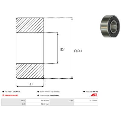AS-PL Lager ABE9016 für Suzuki HONDA TOYOTA