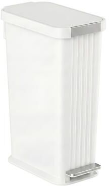 iTouchless SoftStep Slim 13.2‑Gallon Step Kitchen Trash Can with AbsorbX Odor Filter