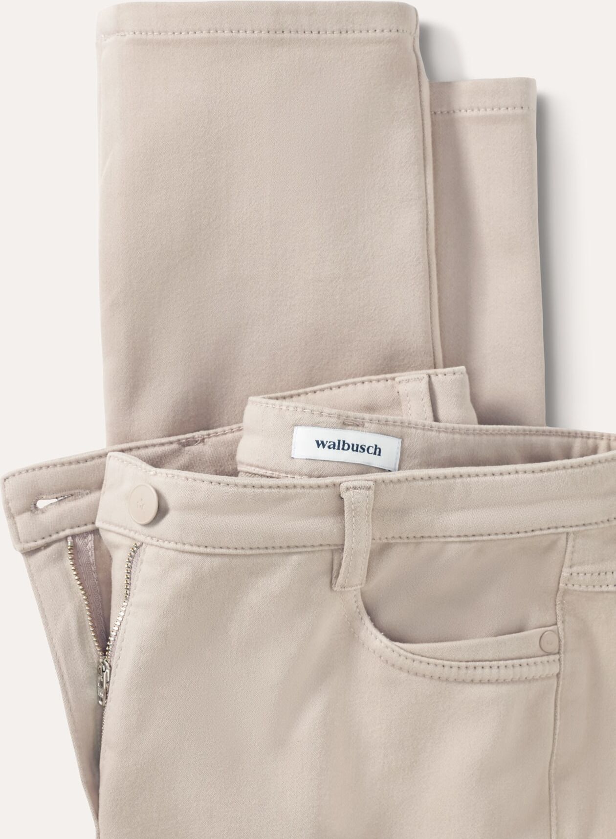Walbusch Powerstretch-Hose Wintertouch, Regular Fit#normale Größen#Kurzgrößen, Farbe Beige, 42, sehr bequem soft angeraut Damen