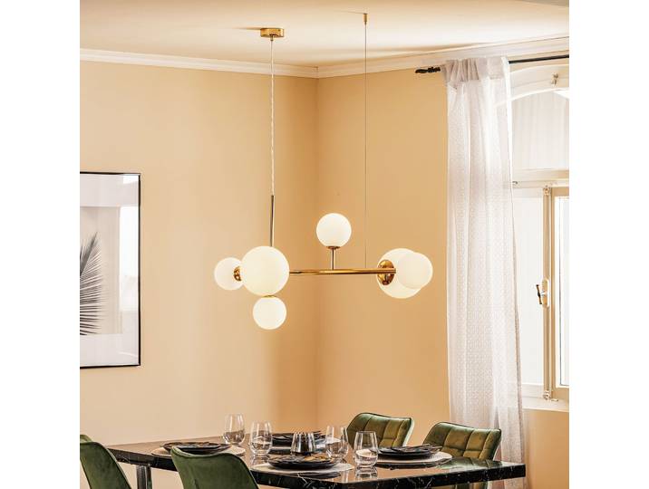 Suspension Dione, couleur or, à 6 lampes - ALDEX - Salon / séjour - Moderne - Métal - Boule
