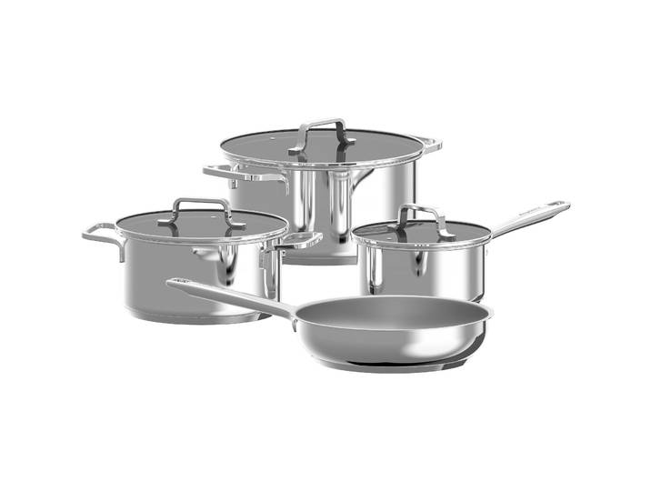 Pfannenset BergHOFF Schwarz/Silber Edelstahl 7-tlg - Pfannenset