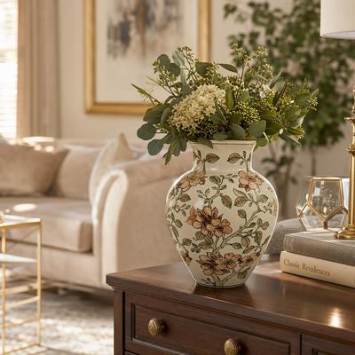 Sagebrook Home Artistic Chinoiserie Table Vase for Living Room Centerpiece Decor