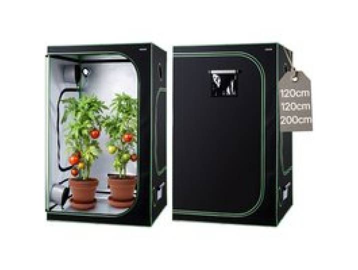 VEVOR Growzelt, 120x120x200 cm, Growbox 600D hochreflektierendes Mylar, Indoor-Pflanzenzelt mit Beobachtungsfenster, Bodenwanne & Reißverschluss, robuste Zuchtzelte für Obst, Blumen & Gemüse