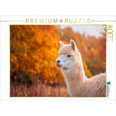 CALVENDO Puzzle Alpaka - Goldener Herbst | 2000 Teile Lege-Größe 90 × 67 cm Foto-Puzzle für glückliche Stunden, von , Calvendo Puzzle