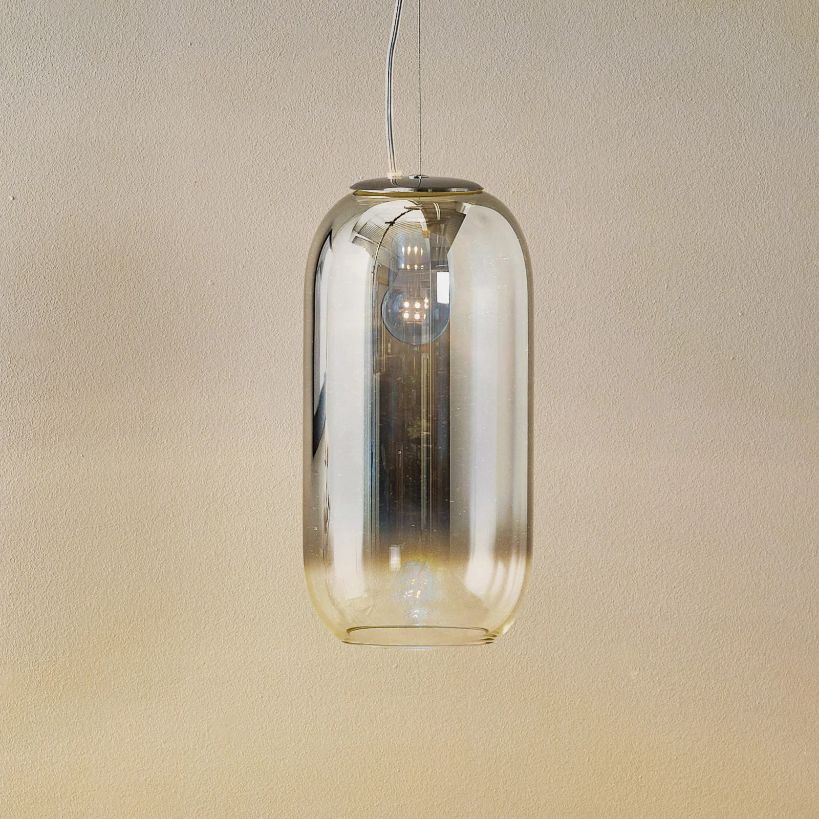 Artemide Gople Mini Hanglamp Silver Glas