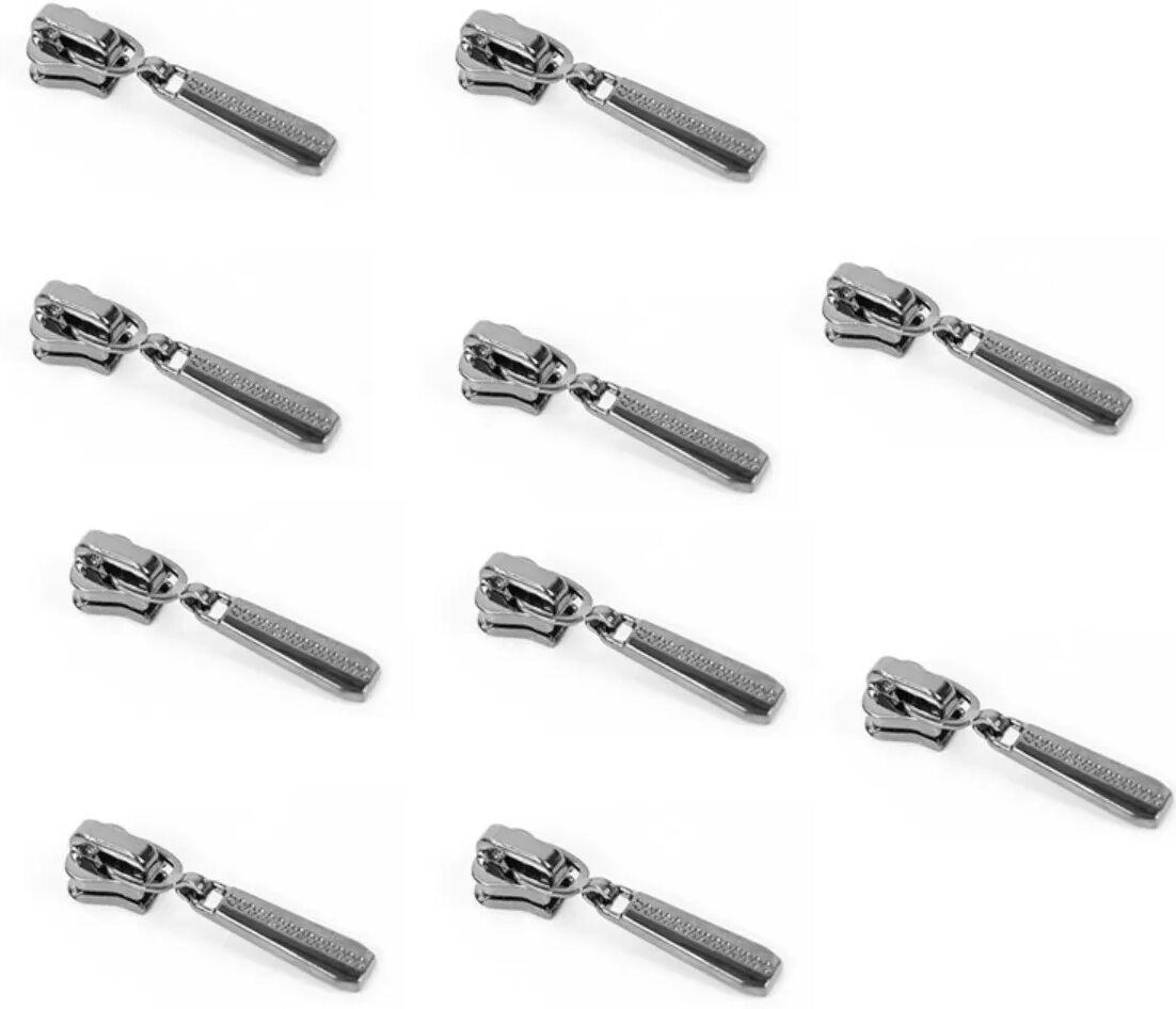 INF No.3 Resin Zipper Replacement Sliders 10-Pack Compatible with  5 Zippers (4-4.6mm Teeth), Self-Locking Alloy Heads, Gunmetal