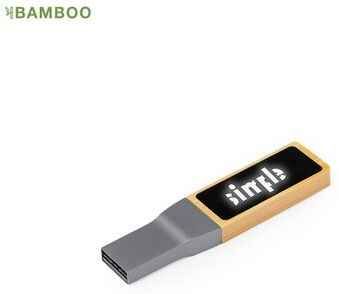 Clé USB Personnalisée 16GB - Objet Publicitaire Olson bambou aluminium