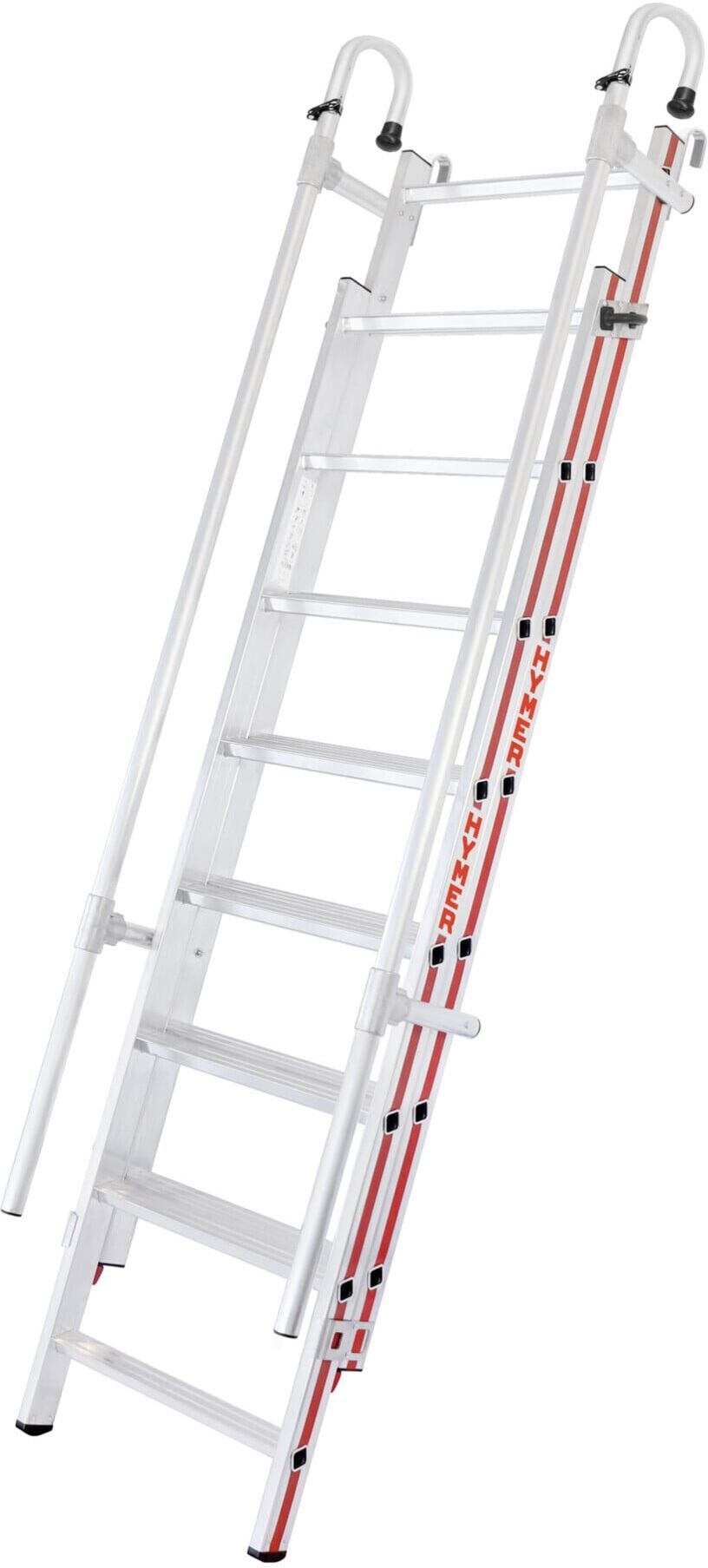 Hymer Einhänge-Schiebeleiter, 2x8 Sprossen (609204)