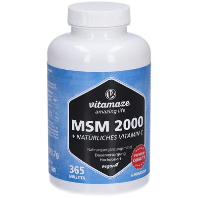 MSM 2000+Vitamin C Acerola Extrakt Tabletten 365 St