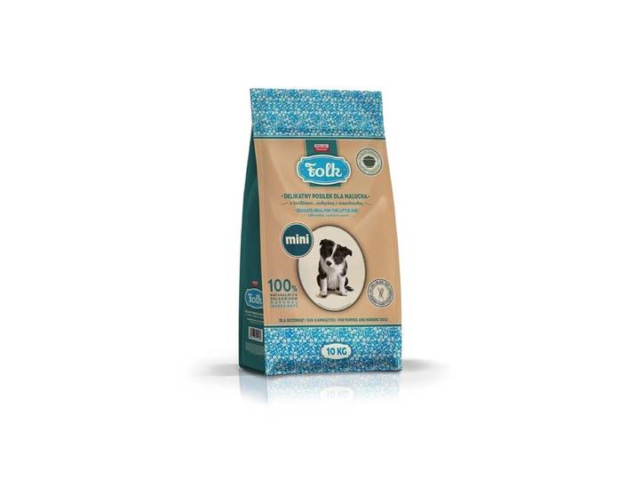 Folk Junior kleine Rassen Sanfte Mahlzeit für Welpen mit Kaninchen, Kalbfleisch und Karotte - Trockenfutter für Hunde - 10kg